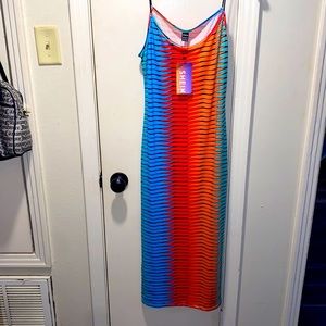 Fitted color pop dress from Shein